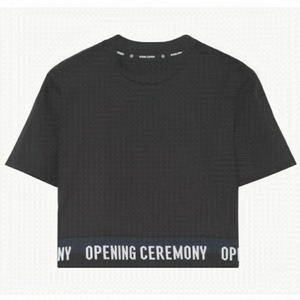 Opening CEREMONY short sleeve cropped crew neck t-shirt black xs